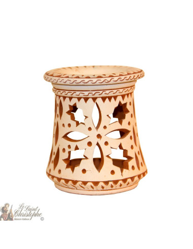 Clay photophore oil burner - holly