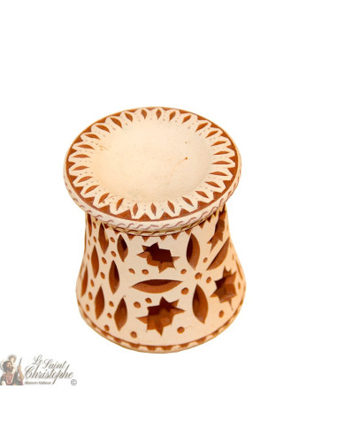 Clay photophore oil burner - holly