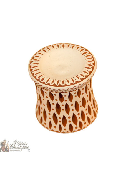 Terracotta photophore oil burner - geometrical