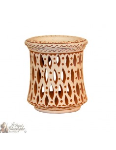 Quemador de aceite de fotóforo de terracota - geométrico
