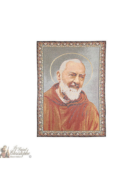 Wandteppich von Padre Pio - 50 x 70 cm