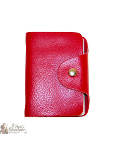 Ledertasche für Karten - rot