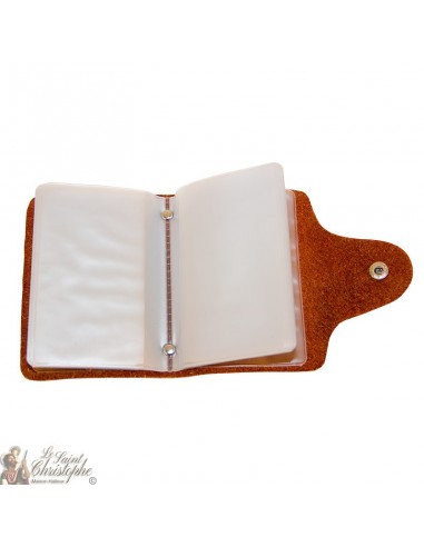 Etui en cuir pour cartes - bleu