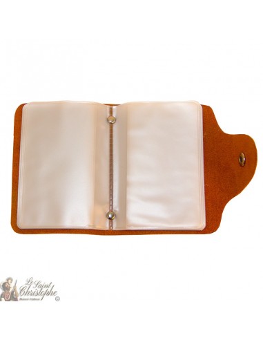 Leather card case - mauve