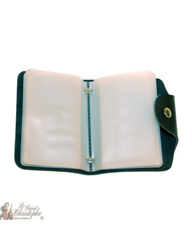 Etui en cuir pour cartes - noir