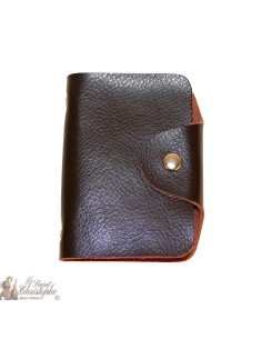 Ledertasche für Karten - schwarz und braun