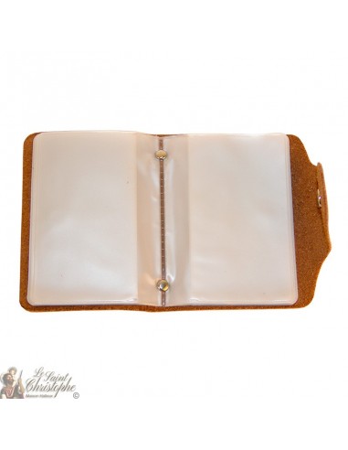 Ledertasche für Karten - oliv