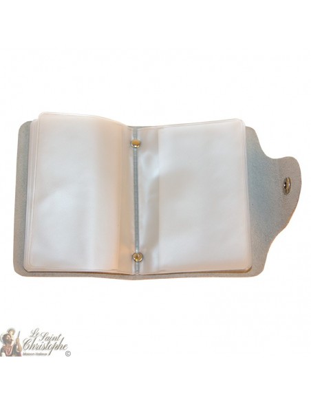 Leather card case - pink