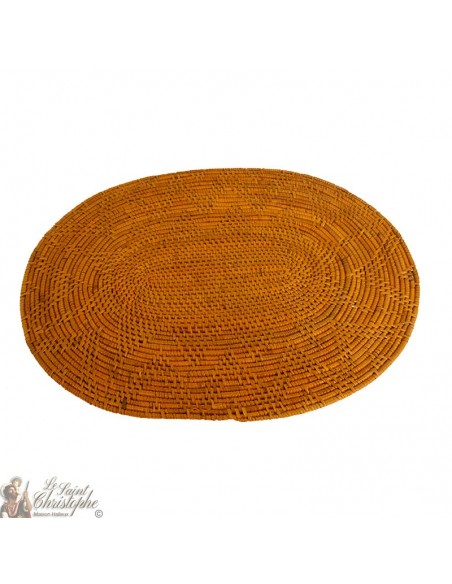 Rattan wicker plate - 6 pieces