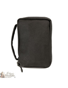 Estuche bíblico de cuero con asa