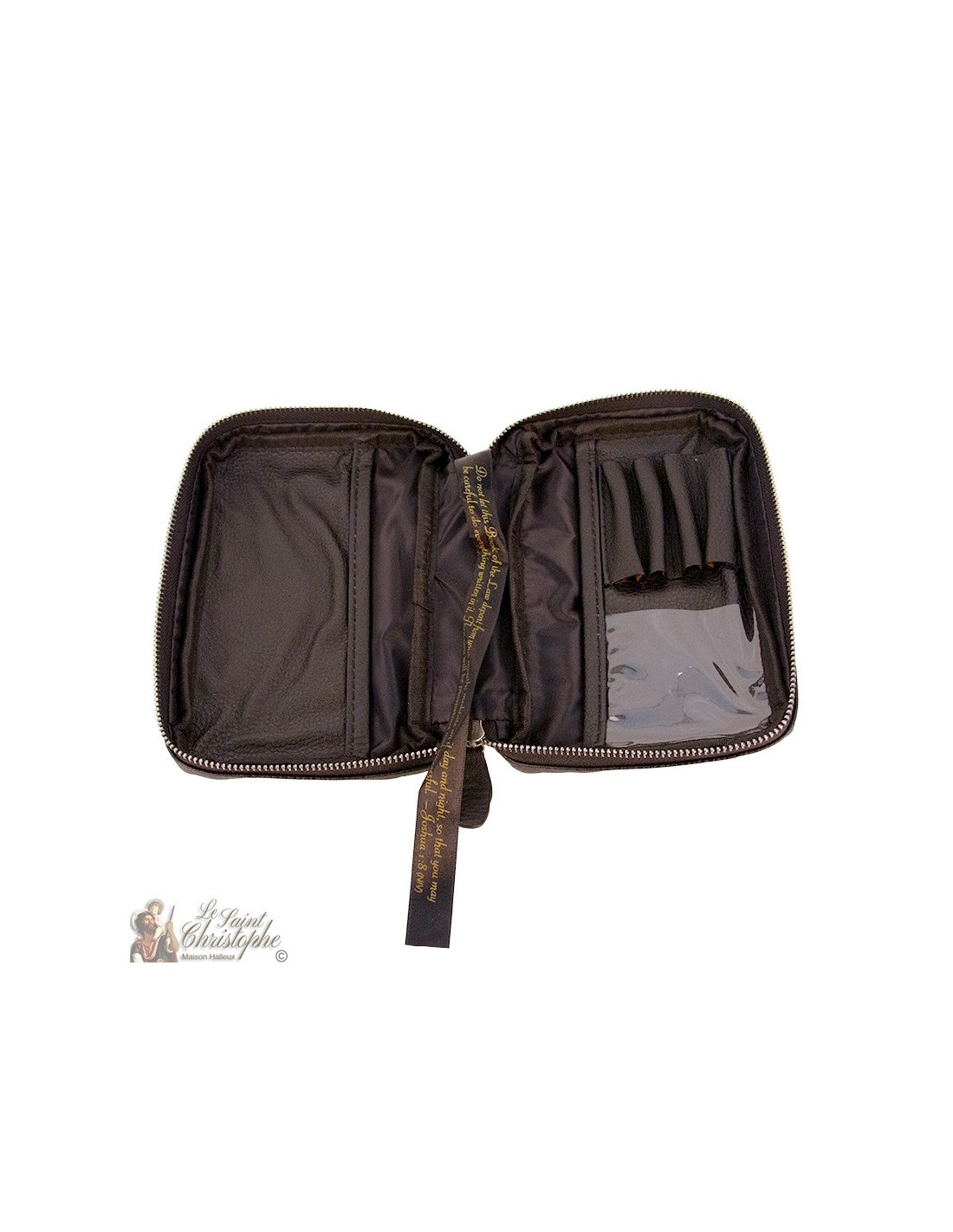 Leather bible case with handle