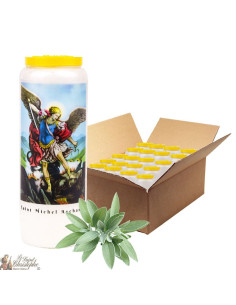 Sage novena candle with sage in Saint Michael - 4 - box 20 pieces
