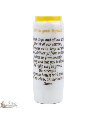 Sage Novena Candle in Saint Raphael - 2