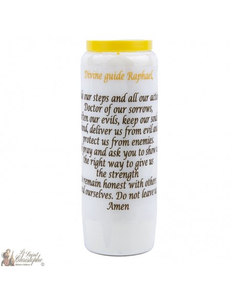 Bougie de neuvaine Saint Raphael parfumée à la sauge - 2 - 20 pièces