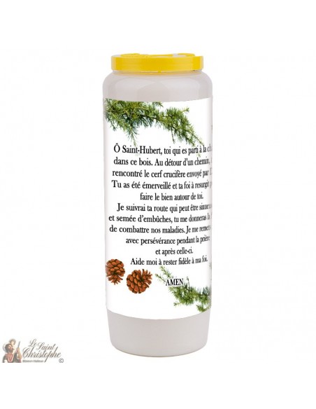 Novena candle for Saint Hubert - box 20 pieces