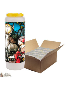 Novena candle for Saint Hubert - box 20 pieces