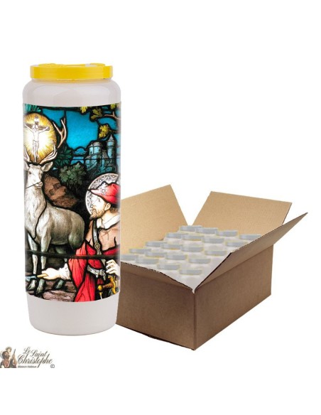 Novena candle for Saint Hubert - box 20 pieces