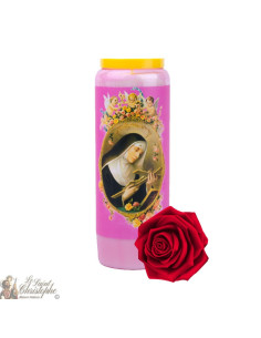 Velas de novena Sainte Rita con aroma a rosa