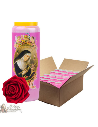 Novena Sainte Rita velas aromáticas de rosa - 20 piezas