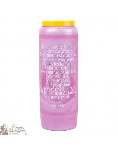 Bougies de Neuvaine rose Vierge Marie