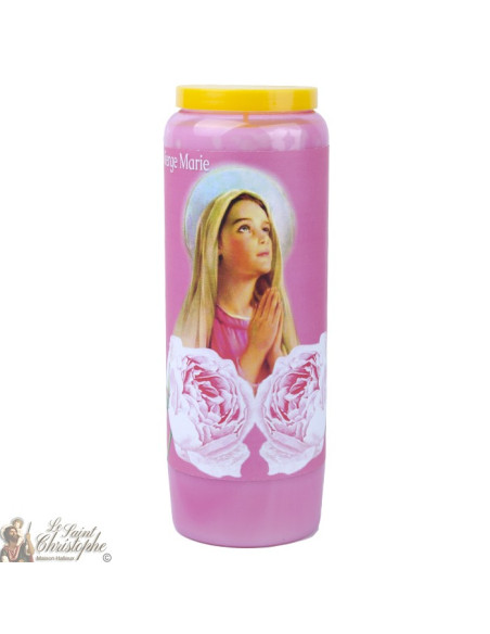 Velas de novena rosa Virgen María