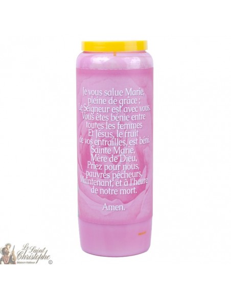 Pink Novena Candles Virgin Mary - 20 pieces