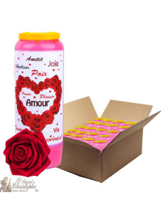 Vela de novena del día de San Valentín con aroma de rosa - 20 piezas