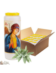 Sage Novena Candle in Saint Raphael - 1 - box 20 pieces