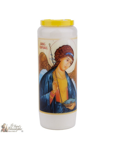 Vela de novena de San Rafael perfumada con salvia - 3