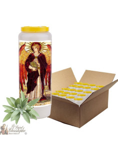 Noveneënkaars Saint Uriel geparfumeerd met salie - 20 stuks