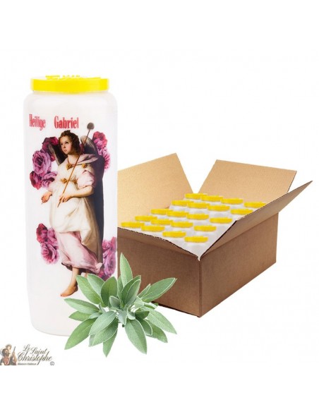 Novena Candle Saint Gabriel scented with sage - 1 - 20 pieces