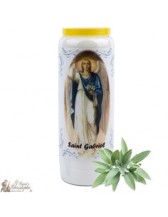 Saint Gabriel Novena Candle with sage scent - 2