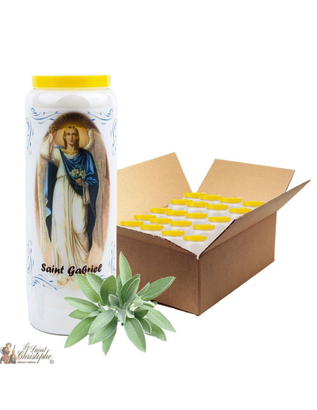 Novena Candela San Gabriele profumata alla salvia - 2 - 20 pezzi