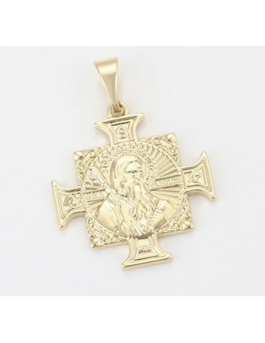 Heiliger Benedikt-Kreuz-Anhänger - vergoldet 18 K