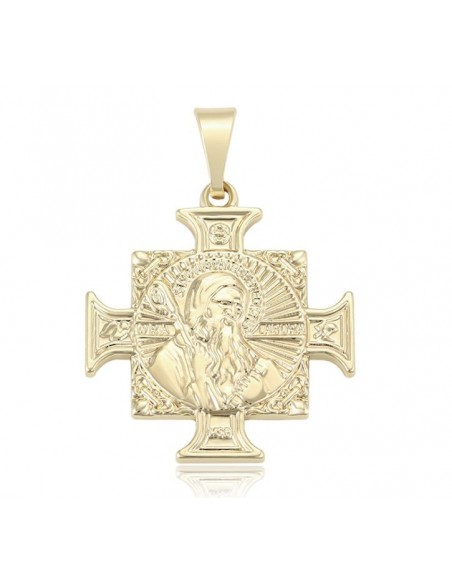 Heiliger Benedikt-Kreuz-Anhänger - vergoldet 18 K
