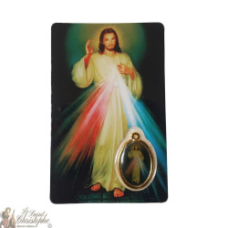 Card medal of the Merciful Christ prayer