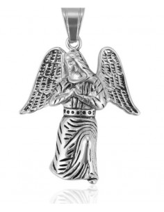 Ange protecteur pendentif en acier