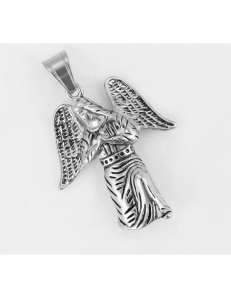 Ange protecteur pendentif en acier