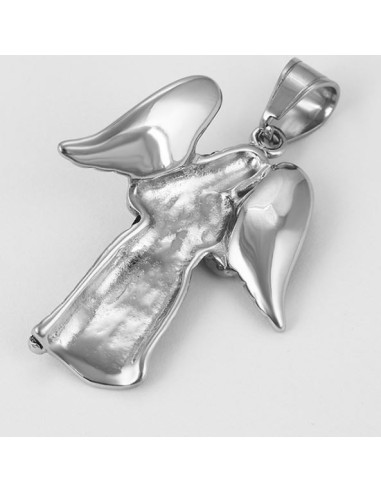 Protective angel steel pendant