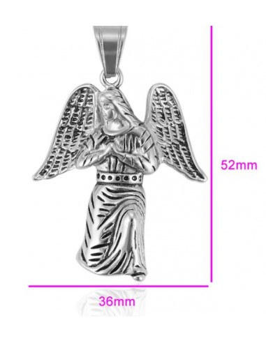 Ange protecteur pendentif en acier
