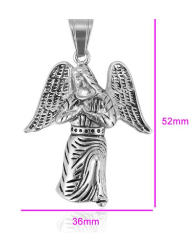 Protective angel steel pendant