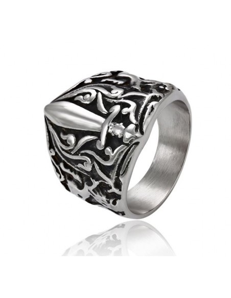 Sword cross ring - Stainless steel