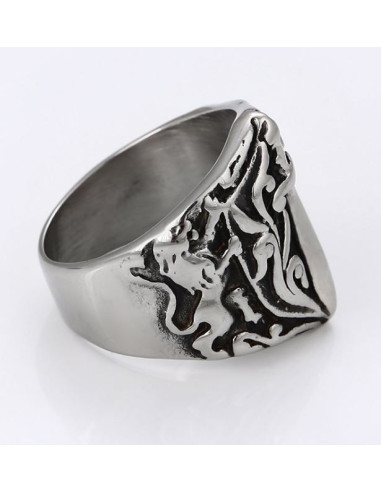 Schwertkreuzring - Edelstahl