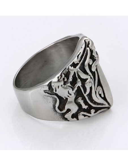 Schwertkreuzring - Edelstahl