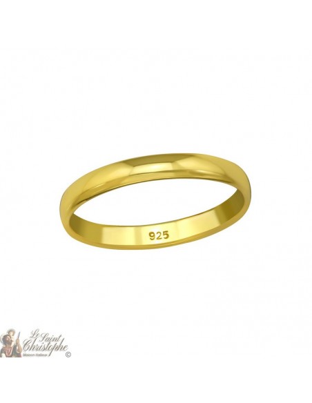 Anillo bañado en oro - Plata 925