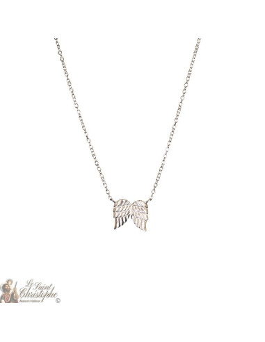 Collana "Angelo Custode" con pendente ad ali - Argento 925