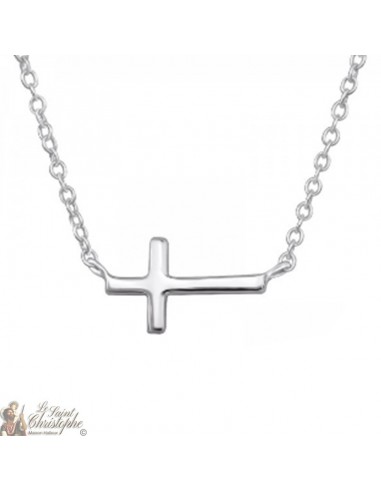 Collana a croce orizzontale - Argento 925