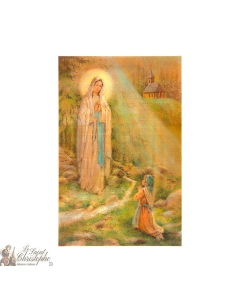 Postal holográfica 2D Virgen de los Pobres - Aparición en Banneux