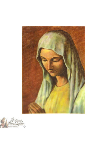 2D hologram postcard Virgin of the Poor - Appearance in Banneux