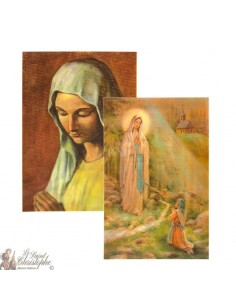 Carte postale hologramme 2D Vierge des Pauvres - Apparition Banneux